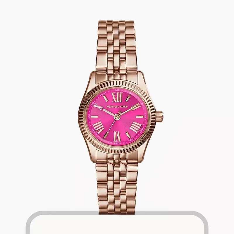 Michael Kors Lexington Pink Dial Fashion Ladies Watch- MK3285